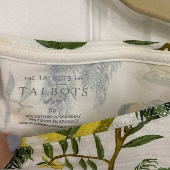Talbots Lemon Tee NWOT - Picture 9 of 10